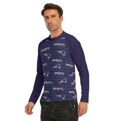 New England Football Game Day All-Over Print Men's Long Sleeve Tight surf clothing