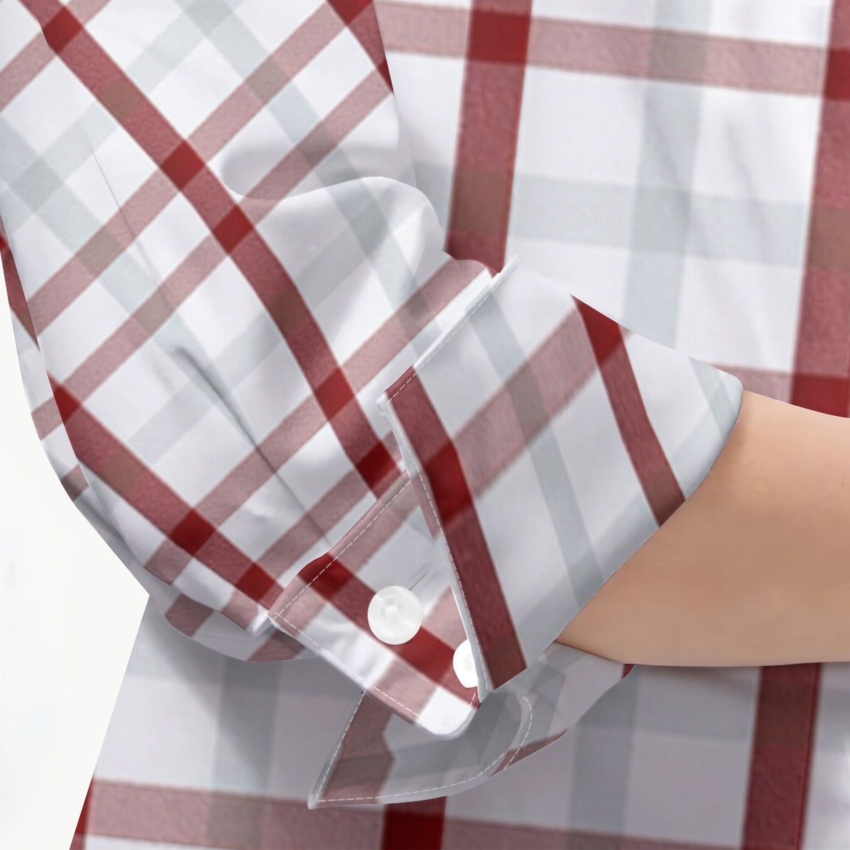 Indiana Tartan Plaid Bloomington  Hoosiers Women's 3/4 Sleeve Shirt