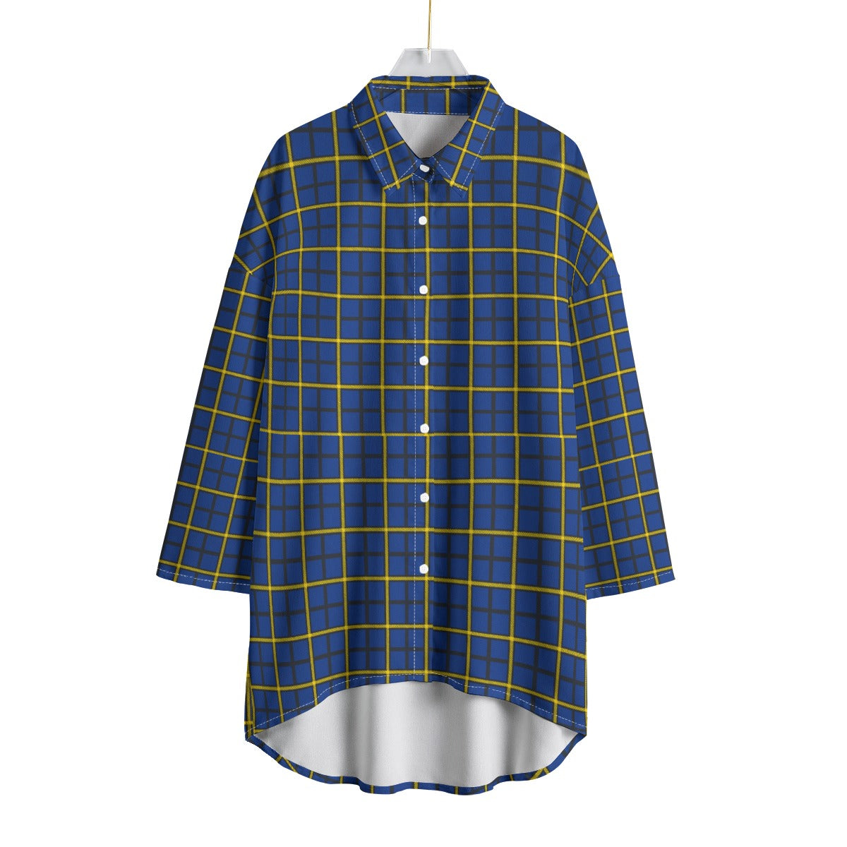 Pittsburgh Tartan Plaid Panthers Women's Chiffon Shirt With Elbow Sleeve