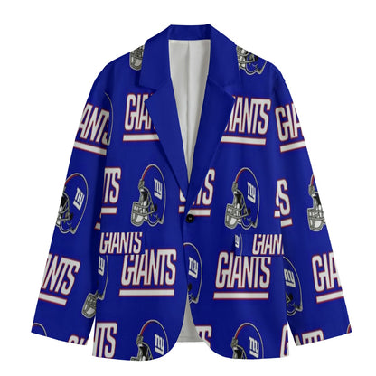 New York Giants suit Flat Lapel Collar Blazer