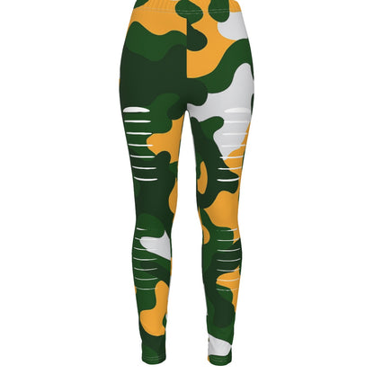 Green Bay Football Game Day All-Over Print Women's Ripped Leggings