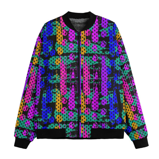 Colorful patterned jacket on a white background