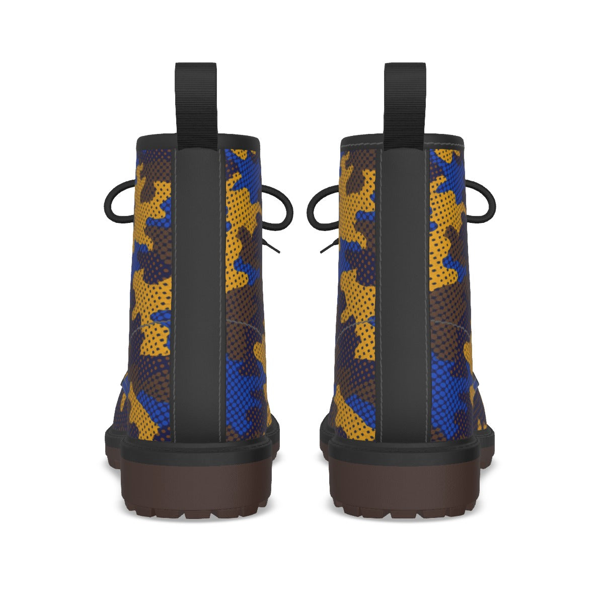 Urban Legend California Los Angeles Blue and Gold Camo Martin Short Boots – UCLA-Inspired Game Day S