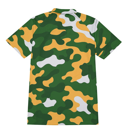 Green Bay Football Game Day All-Over Print Men's Short Sleeve Polo Shirt With Button Closure
