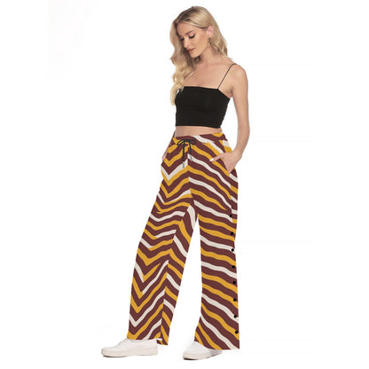 Washington Commanders Women's Side Slit Snap Button Trousers
