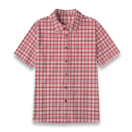 Georgia - Bulldogs Tartan Plaid  Women's Shirt | 125GSM Cotton