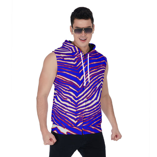 Buffalo Bills Zubaz Men's Zipper-Up Sleeveless Hoodie