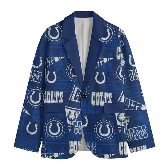 Indianapolis Colts suit Flat Lapel Collar Blazer