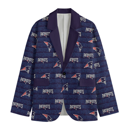 New England Patriots suit Flat Lapel Collar Blazer