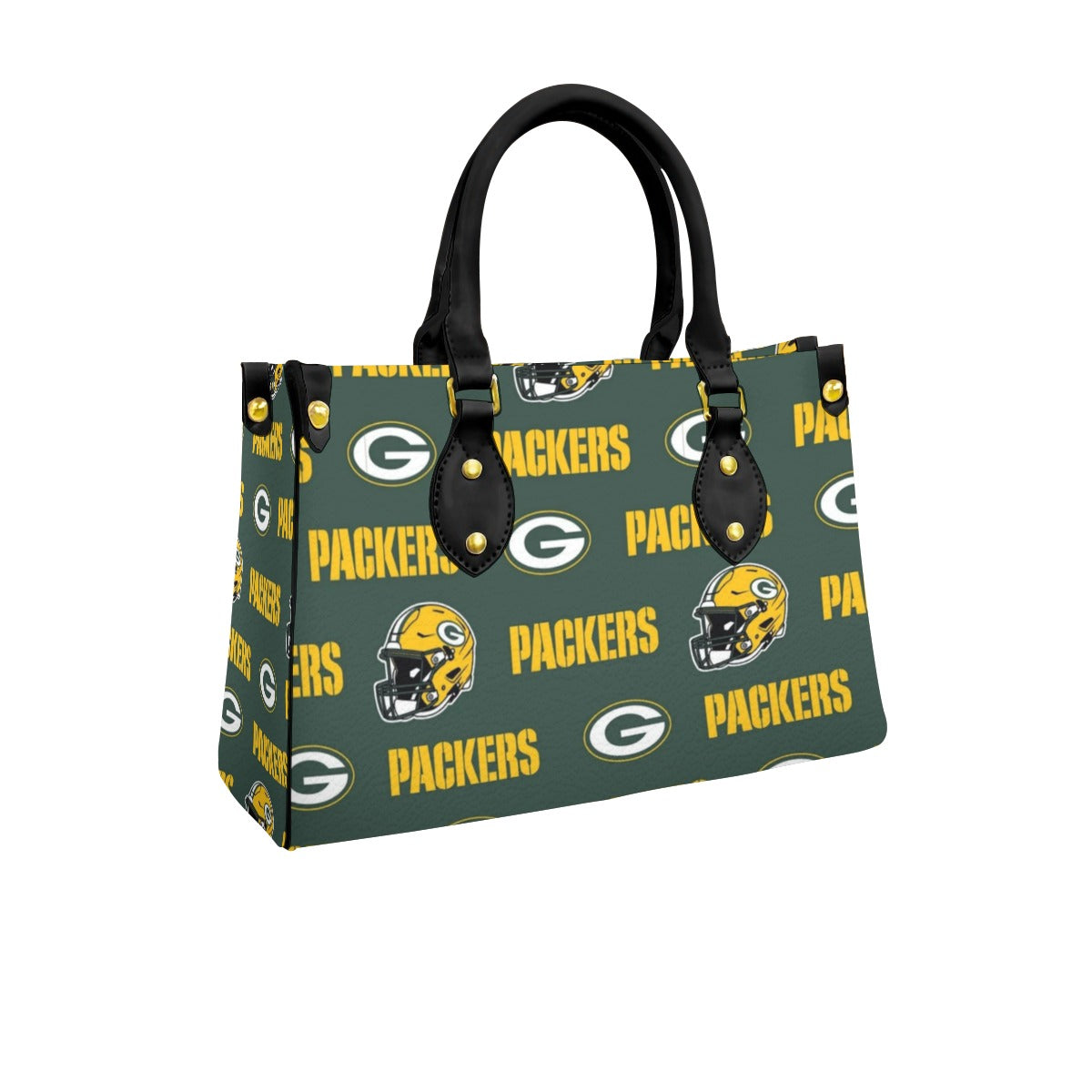 Green Bay Football Game Day Women's Tote Bag With Black Handle