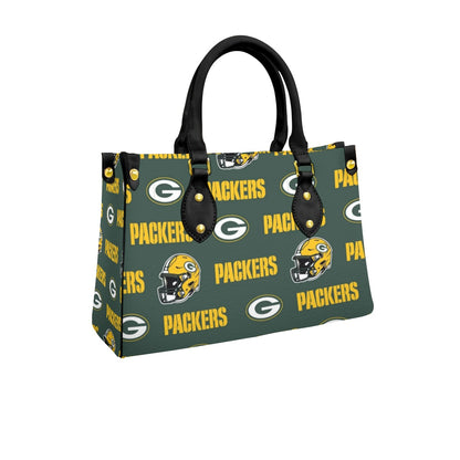 Green Bay Football Game Day Women's Tote Bag With Black Handle