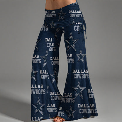 All-Over Print Women's High Waist Wide Leg Pants
