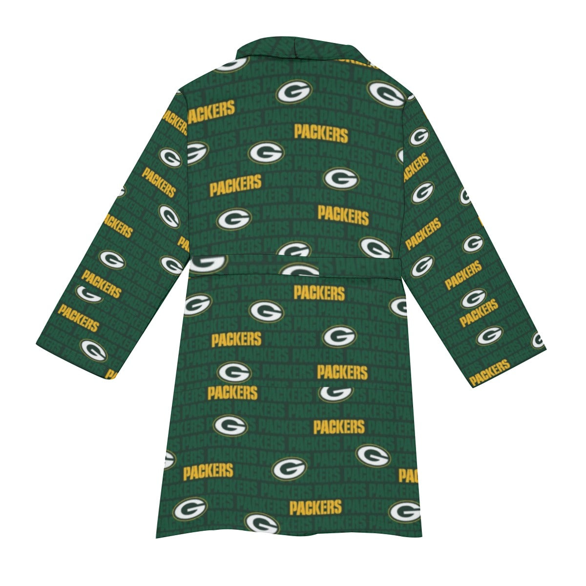 Green Bay Football Game Day All-Over Print Men's Borg Fleece Robe