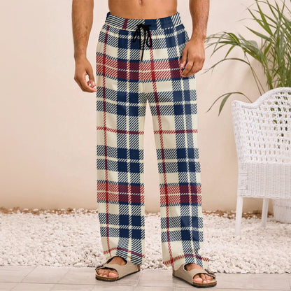 Tartan Plaid Men's Straight pants