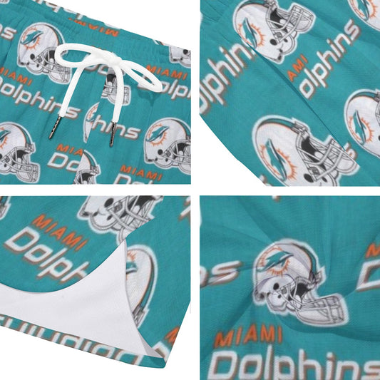 Miami Football Game Day All-Over Print Men's Side Split Running Sport Shorts