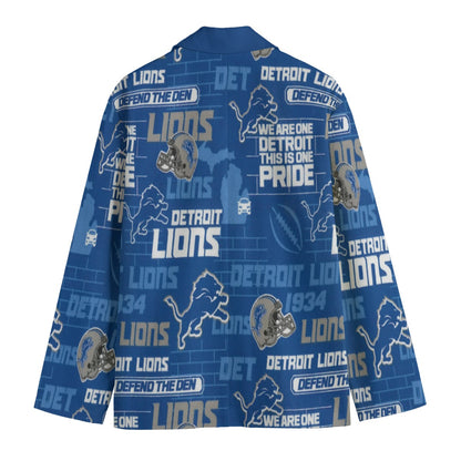 Detroit Lions suit Flat Lapel Collar Blazer