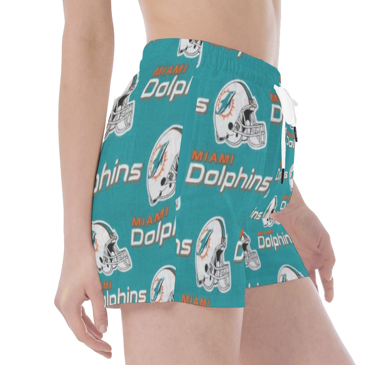 Miami Football Game Day All Over Print Wide Waistband Sport Shorts