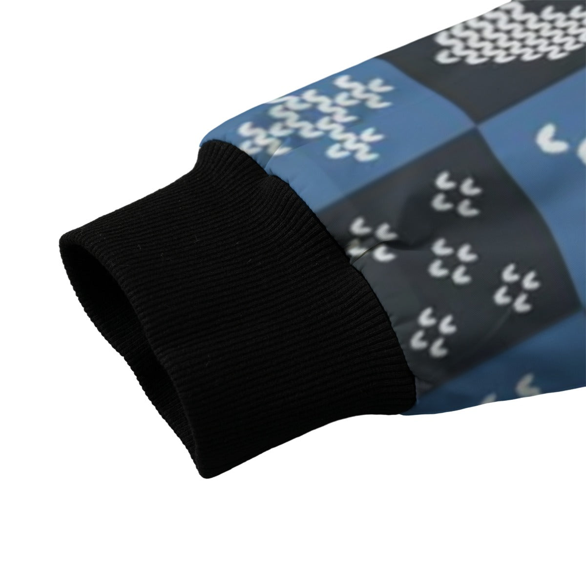 Urban Legend Blue Snow Knitted Christmas and New Year Fleece Bomber Jacket