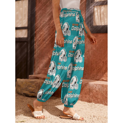 Miami Football Game Day All-Over Print Women's Carrot Pants