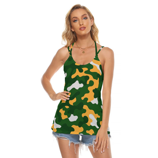 Green Bay Football Game Day All-Over Print Women's Halter Top With Backless