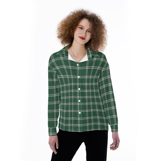 Michigan State Tartan Plaid Spartans Women's Satin Shirt