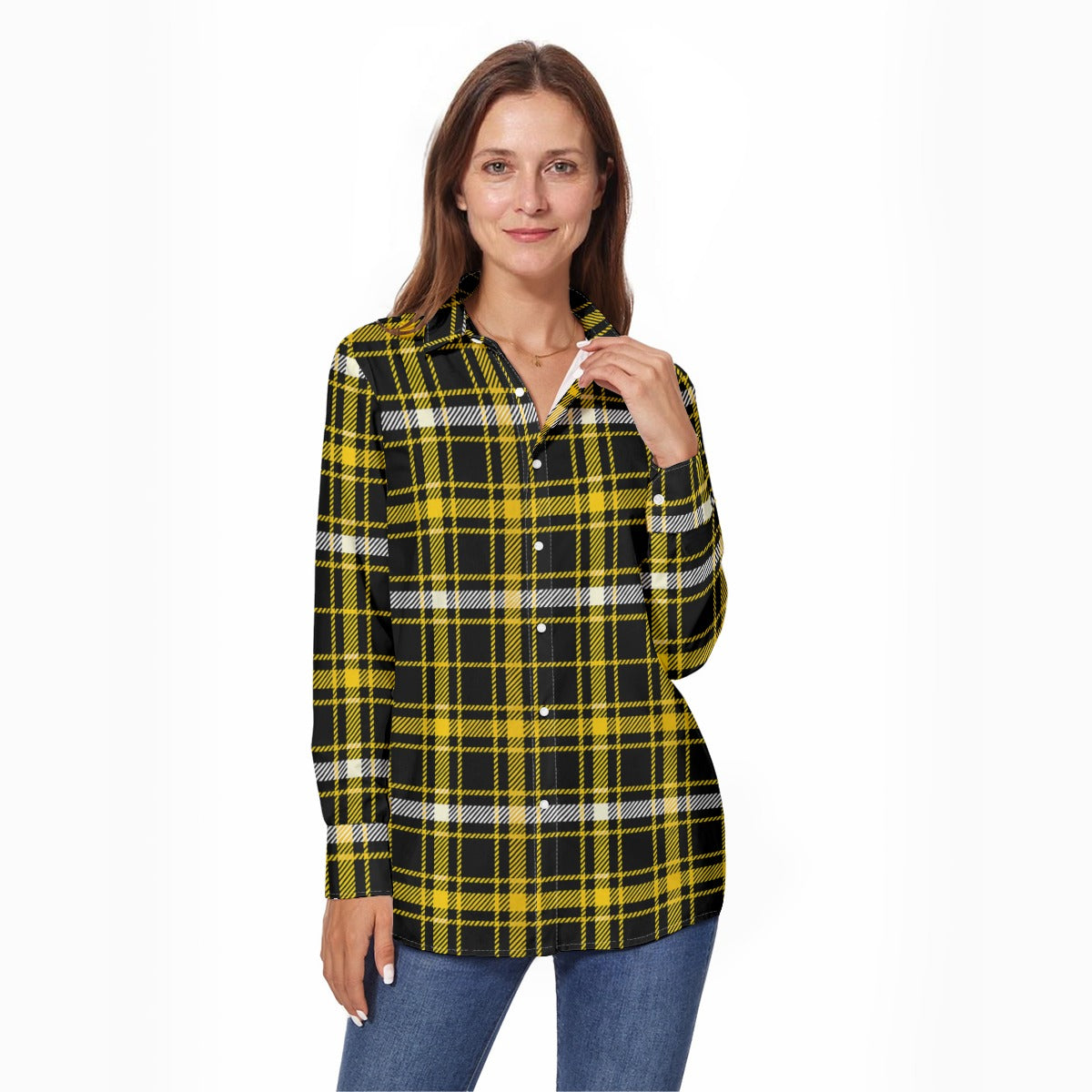 Missouri Tartan Plaid Tigers Women's Long Sleeve Shirt