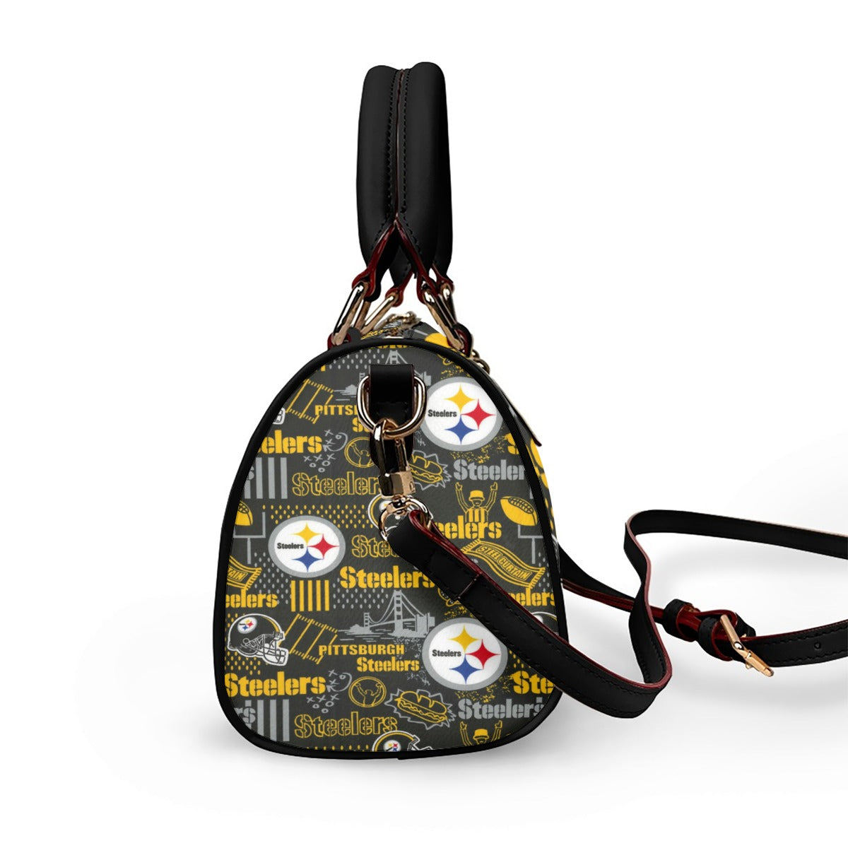 Classic Barrel-Shaped PU Leather Handbag