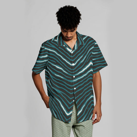 Philadelphia Football Game Day All-Over Print Men's Hawaiian Shirt With Button Closure