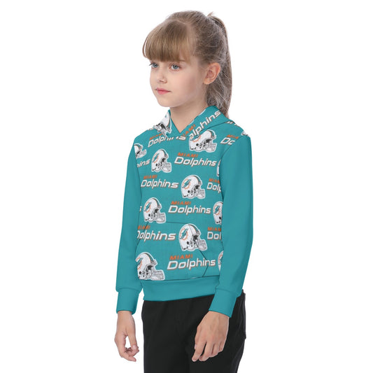 Miami Football Game Day All-Over Print Oversized Kid's Hoodie