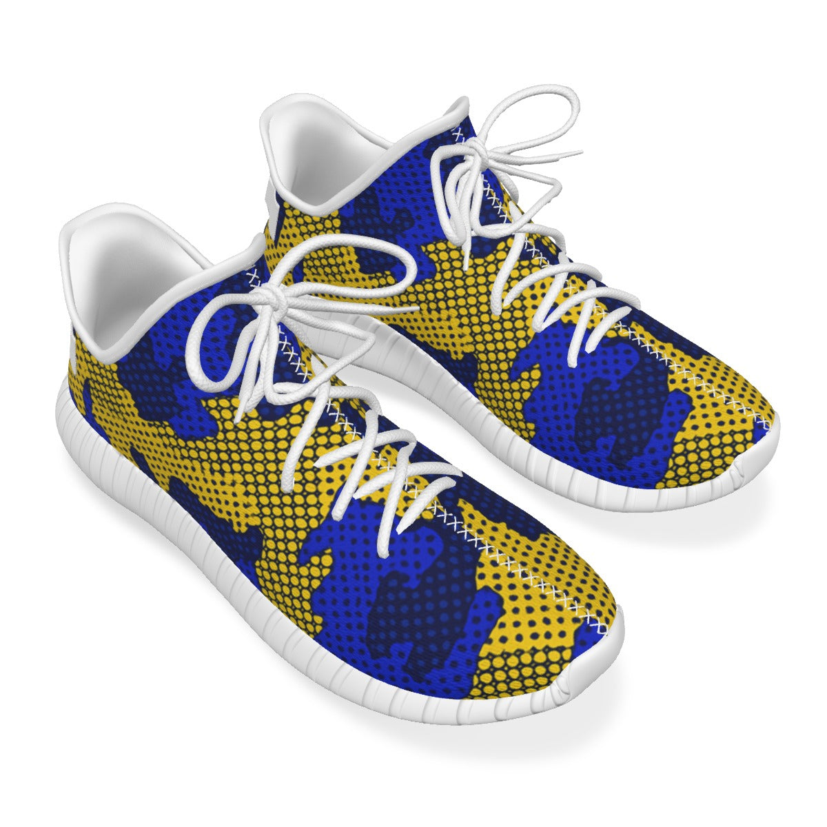 Urban Legend West Virginia Mountaineers Navy Gold White Camo Coconut Sneakers Shoes
