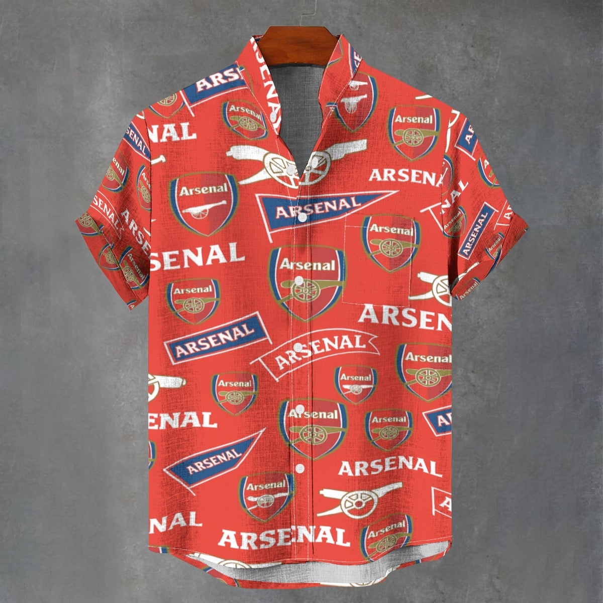 Arsenal FC Football Club Stand Collar Shirt|110GSM Imitation Flax