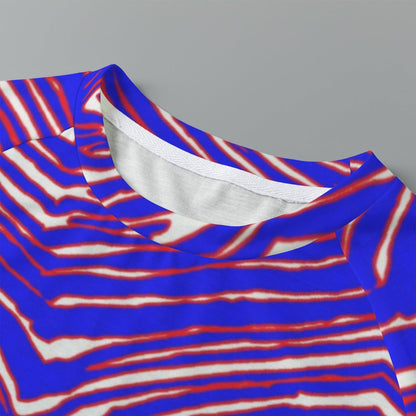 Eco-friendly  Buffalo Bills Zubaz Women's cropped Raglan T-shirt With Short Sleeve