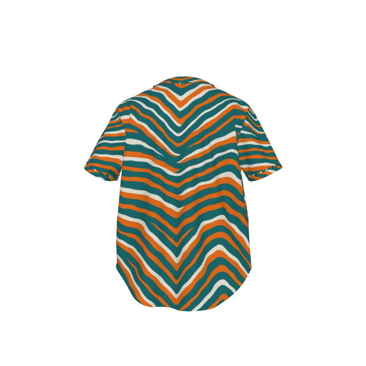 Miami Football Game Day All-Over Print Men's Short Sleeve Baseball Jersey With Pinstripes