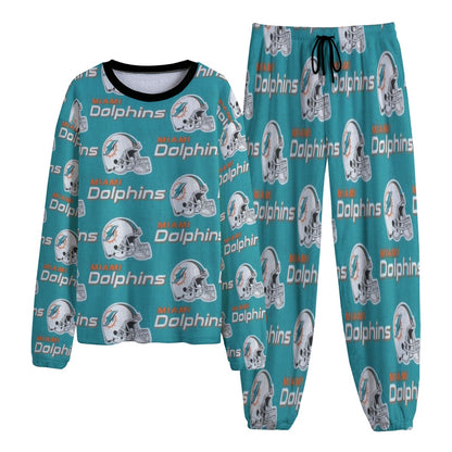 Miami Football Game Day All-Over Print Unisex Thicken Pajama Suit