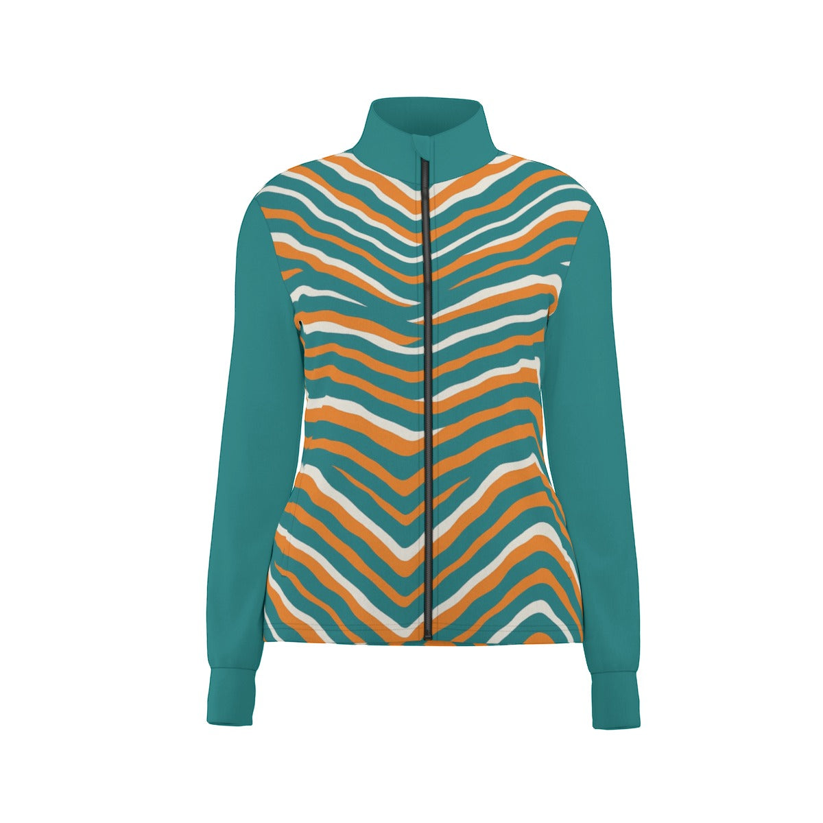 Miami Football Game Day All-Over Print Women's Long Sleeve Thumbhole Jacket