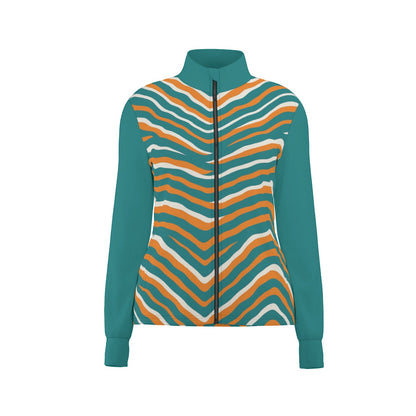 Miami Football Game Day All-Over Print Women's Long Sleeve Thumbhole Jacket