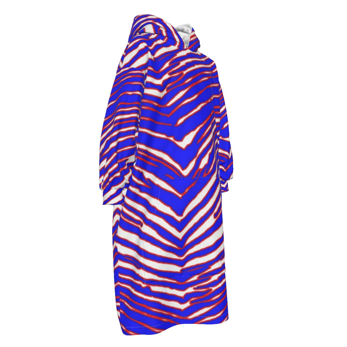 Buffalo Bills Zubaz Kid's Sherpa Fleece Mid-Length Hoodie Blanket