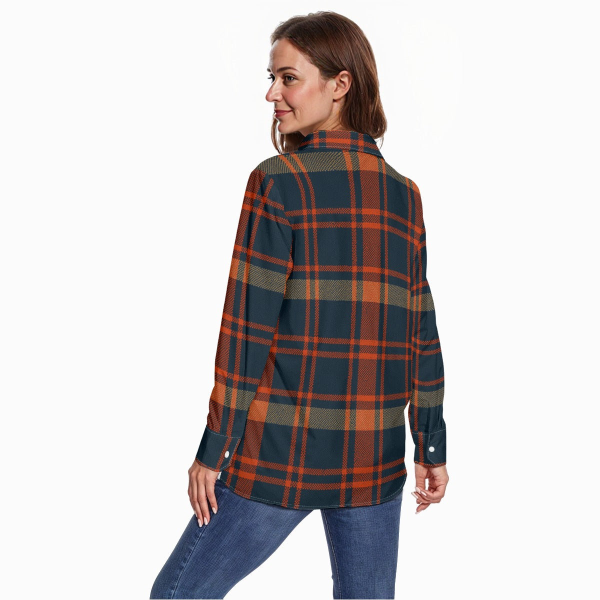 Auburn - Tigers Tartan Plaid Women's Long Sleeve Shirt