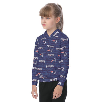 New England Football Game Day All-Over Print Kid's Heavy Fleece Hoodie