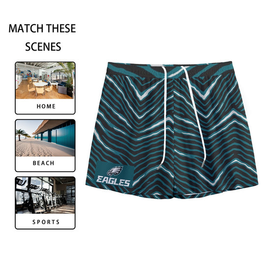 Philadelphia Football Game Day All-Over Print Men's Mesh Shorts