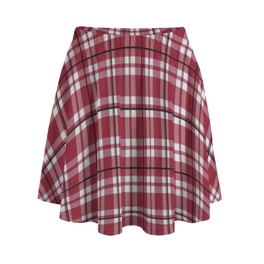 Alabama - Crimson Tide Tartan plaid  Women's Bazyrey Skirts With pocket