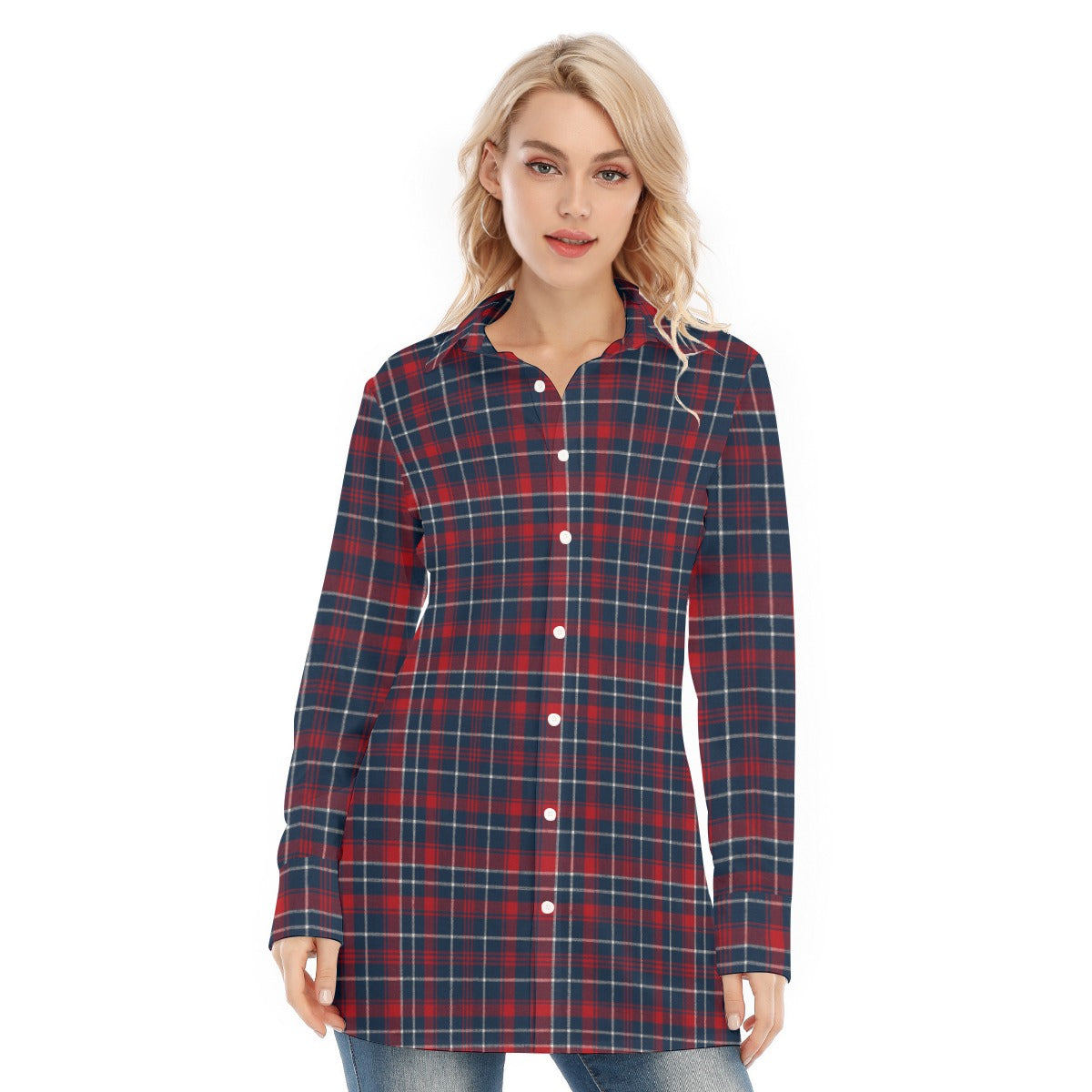 Arizona - Wildcats tartan plaid Women's Long Shirt