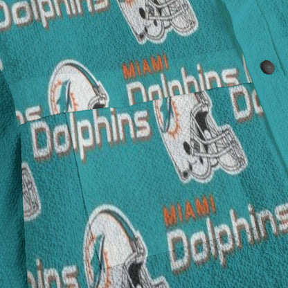 Miami Football Game Day All-Over Print Men's Casual Lapel Jacket