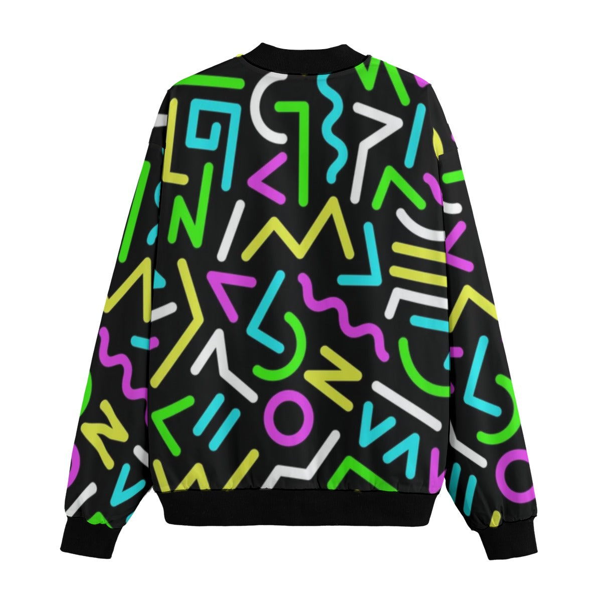 Urban Legend 90s Street Art and Retro Rhythm – 80s Fleece Bomber Jacket