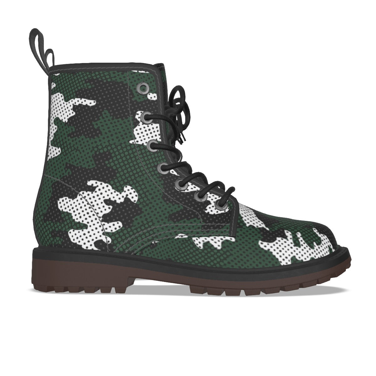 Urban Legend Michigan State Green and White Camo Martin Short Boots – Spartans-Inspired Streetwear f