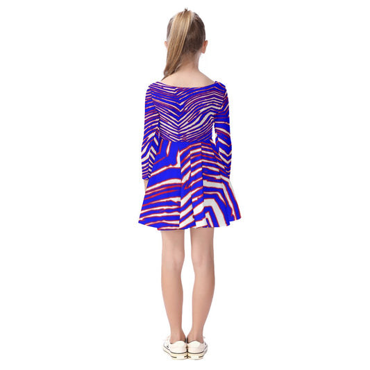 Buffalo Bills Zubaz Kid's Long Sleeve Dress