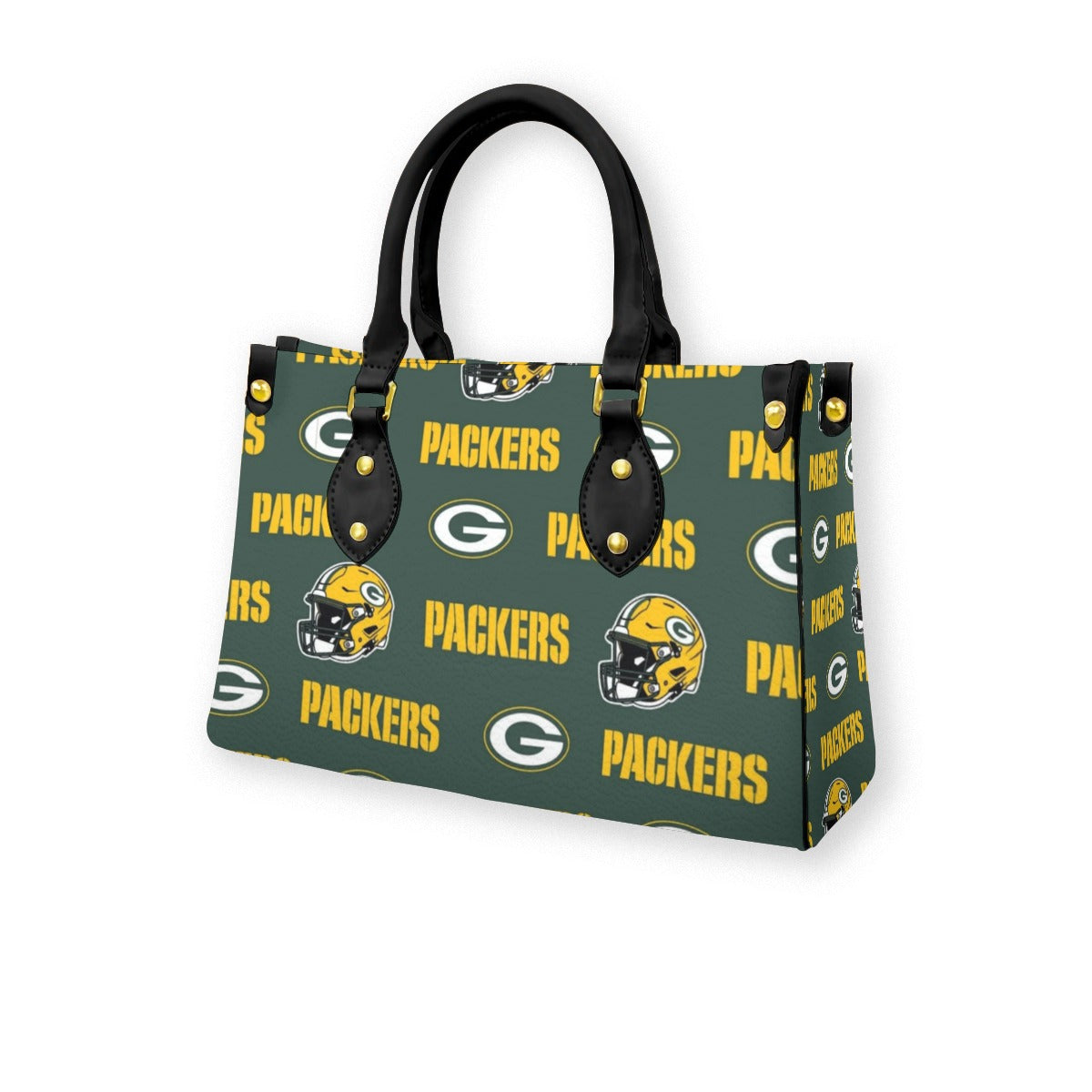 Green Bay Football Game Day Women's Tote Bag With Black Handle