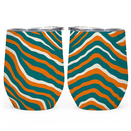 Miami Football Game Day All-Over Print Egg Cup Wine Tumbler|12OZ