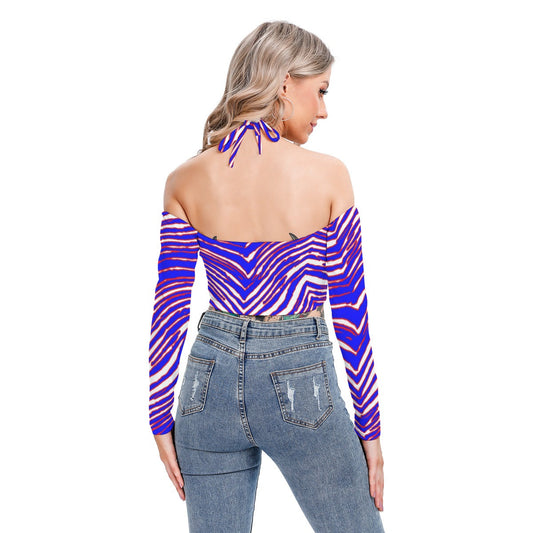 Buffalo Bills Zubaz Women's Halter Lace-up Top