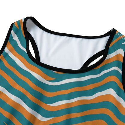 Miami Football Game Day All-Over Print Women's Sports Bra|210GSM